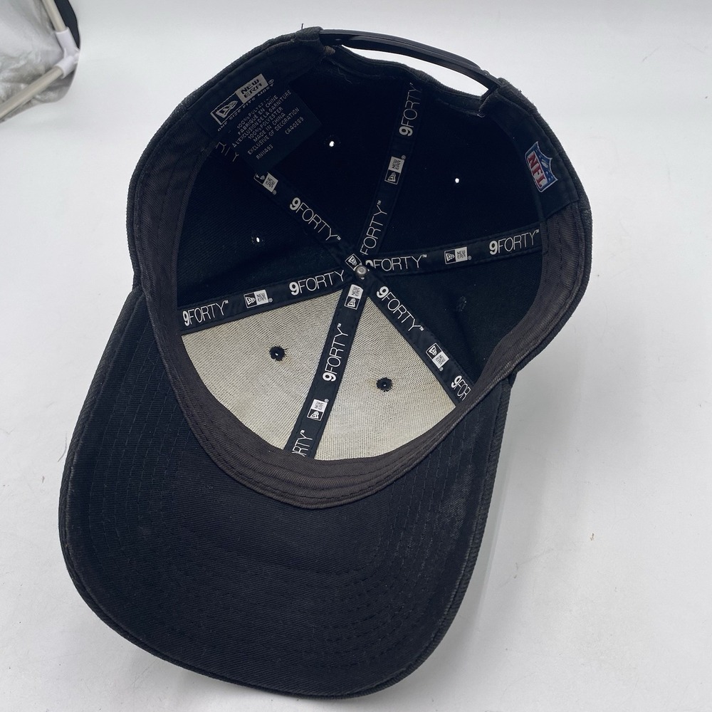 Miami Dolphins Blackout Hat New Era 9Forty Black Snapback Cleaned Teal - Picture 8 of 11